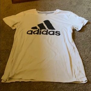 white Adidas tee shirt